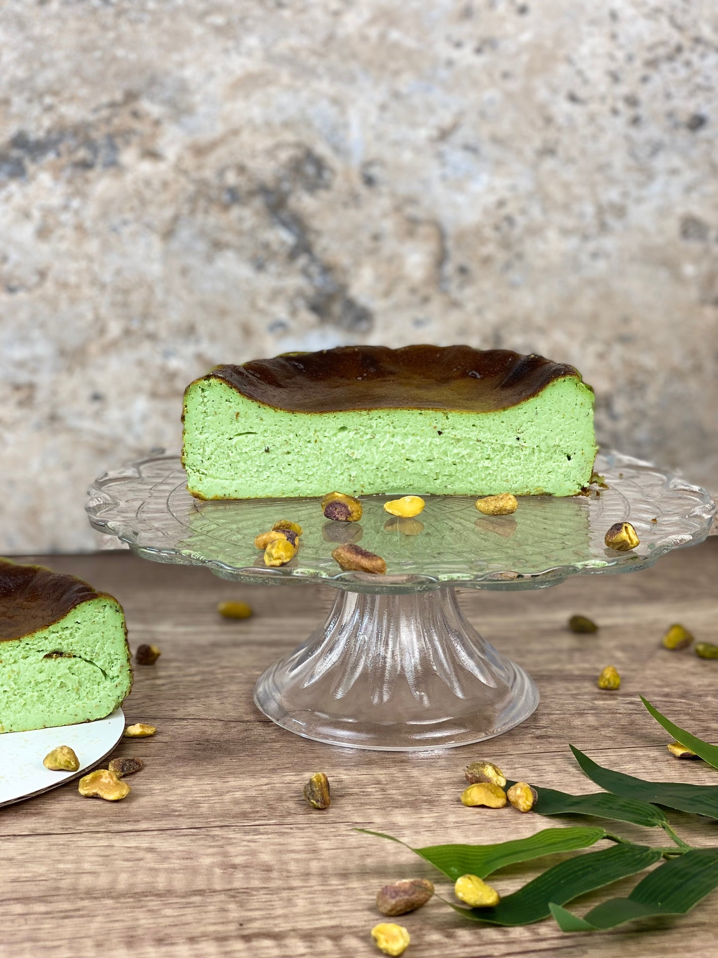 New-Pistachio Burnt Basque Cheesecake