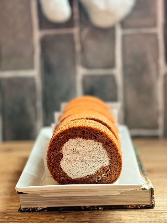 Chocolate Sea Salt Oreo Cookies Swiss Roll Cake ( Low Sugar) Organic Ingredients - Junabakes