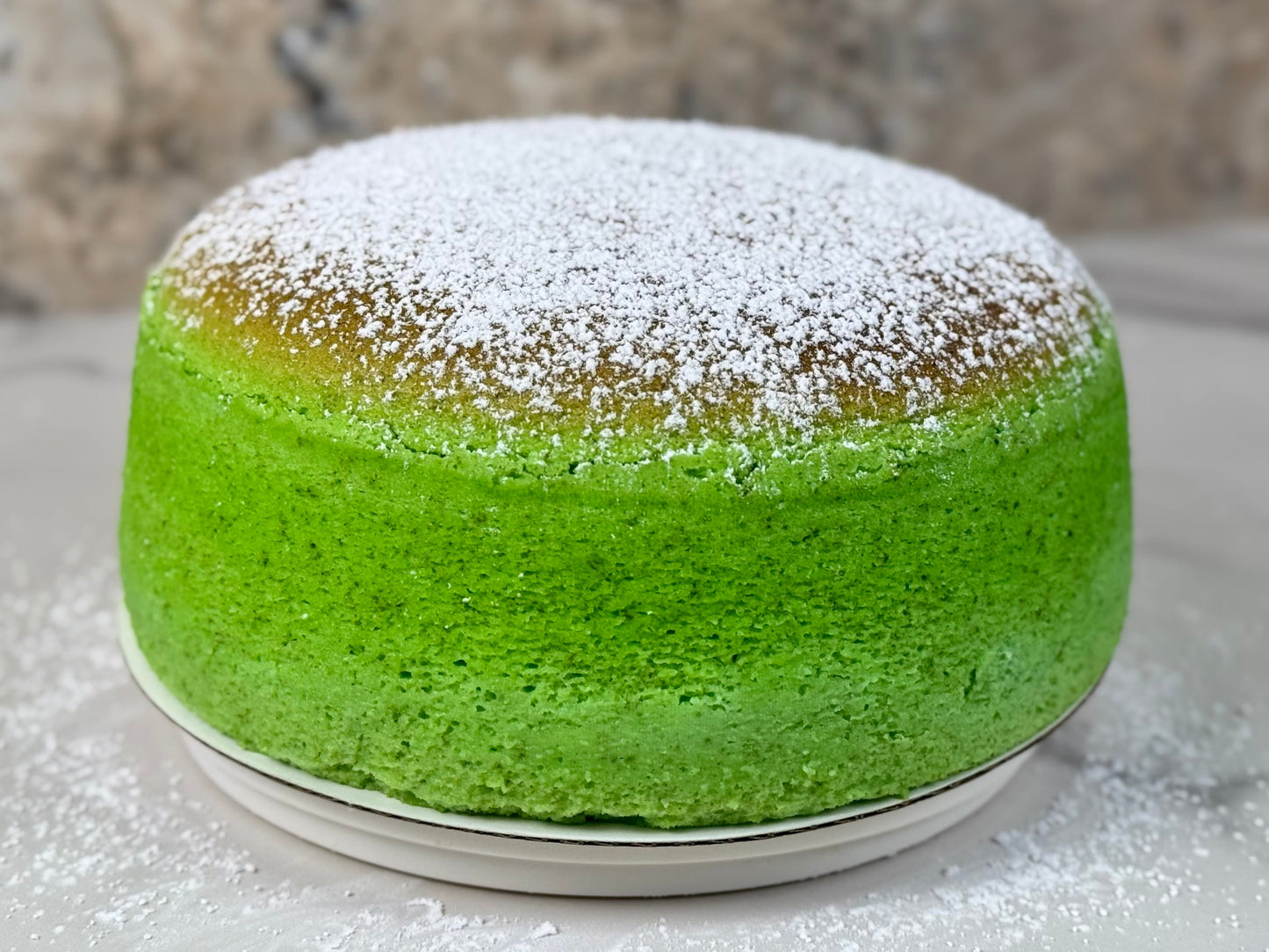 Bouncy Pandan Japanese Cheesecake