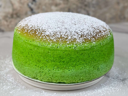 Bouncy Pandan Japanese Cheesecake - Junabakes