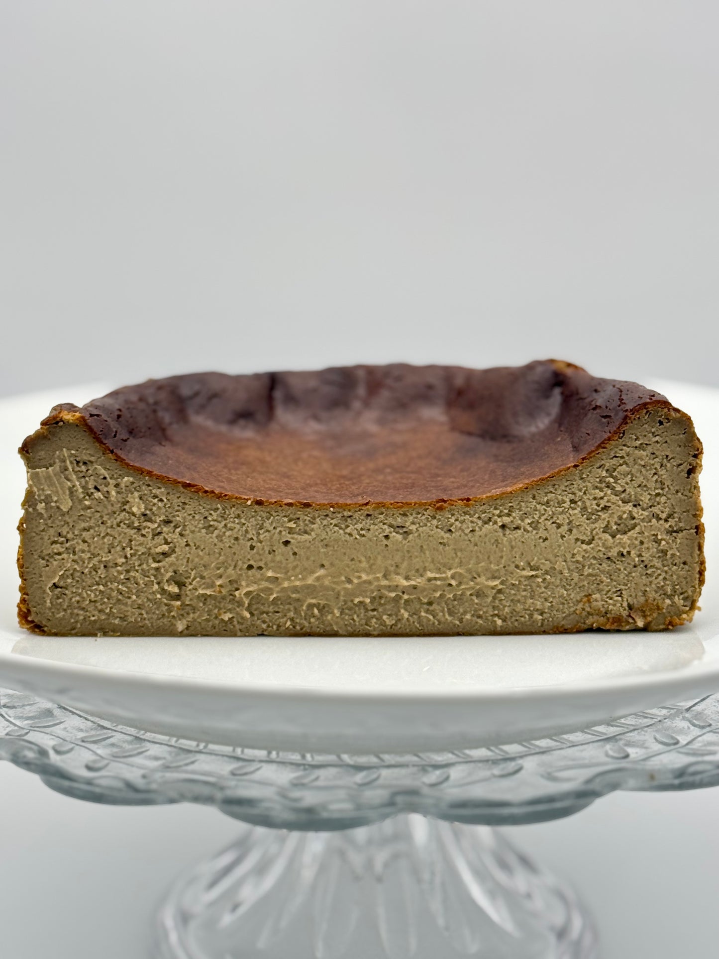 Organic Hojicha Burnt Basque Cheesecake