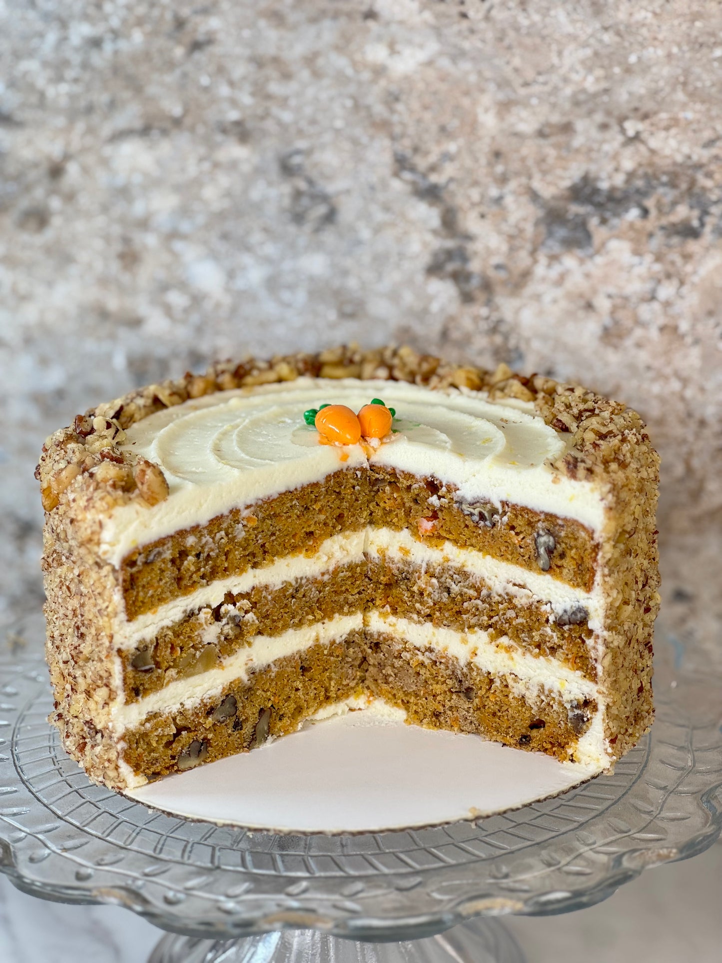 Carrot Cake 6 Inch With Brown butter Cream Cheese Frosting