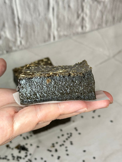 New-Vegan Black Sesame Brown Sugar Mochi Cake Bars