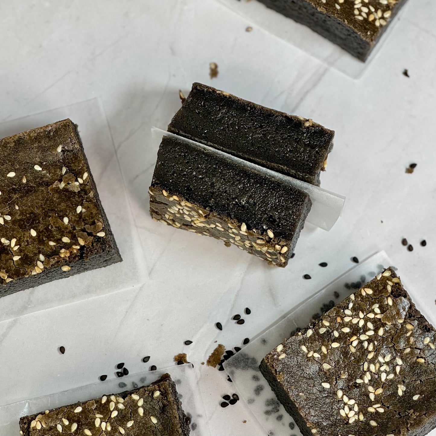 New-Vegan Black Sesame Brown Sugar Mochi Cake Bars