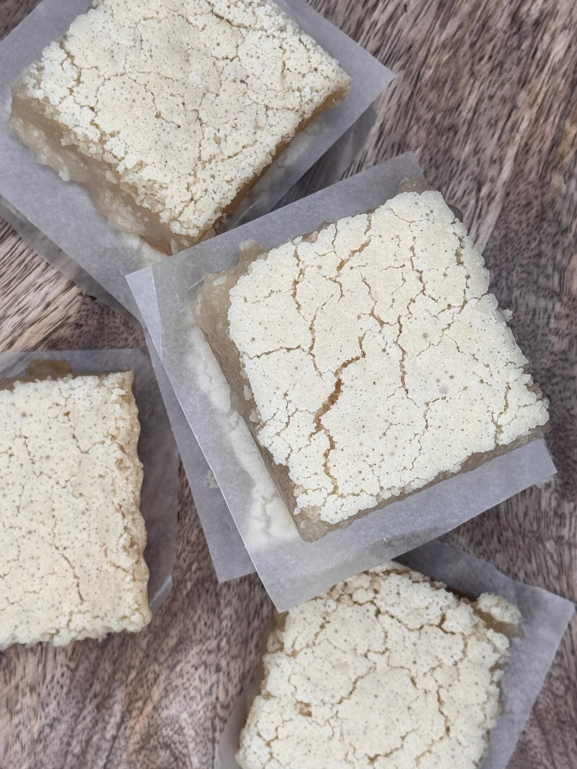 Organic Butter Mochi Cake Bars - Hawaiian Butter Mochi - Gluten Free (9 cake bars) Vegan/ Non Vegan