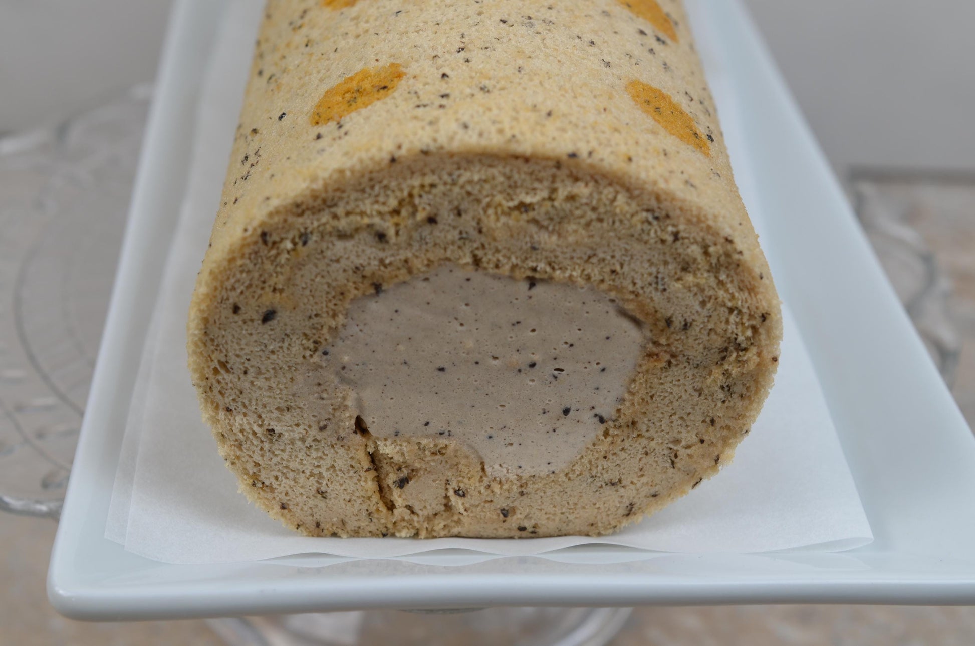 Earl Grey Black Tea Swiss Roll Cake ( Low Sugar) Organic Ingredients, Made With Love