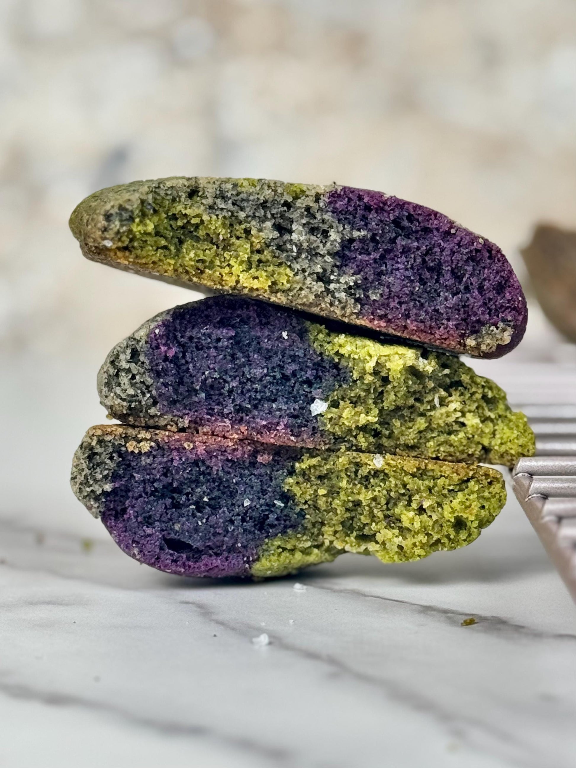 Black Sesame Neapolitan Cookies (one dozen) Organic Ingredients