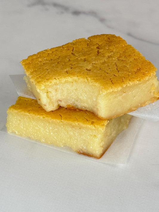 Lychee Butter Mochi Cake Bars ( 9 Pieces) Vegan/Non Vegan/Organic Ingredients