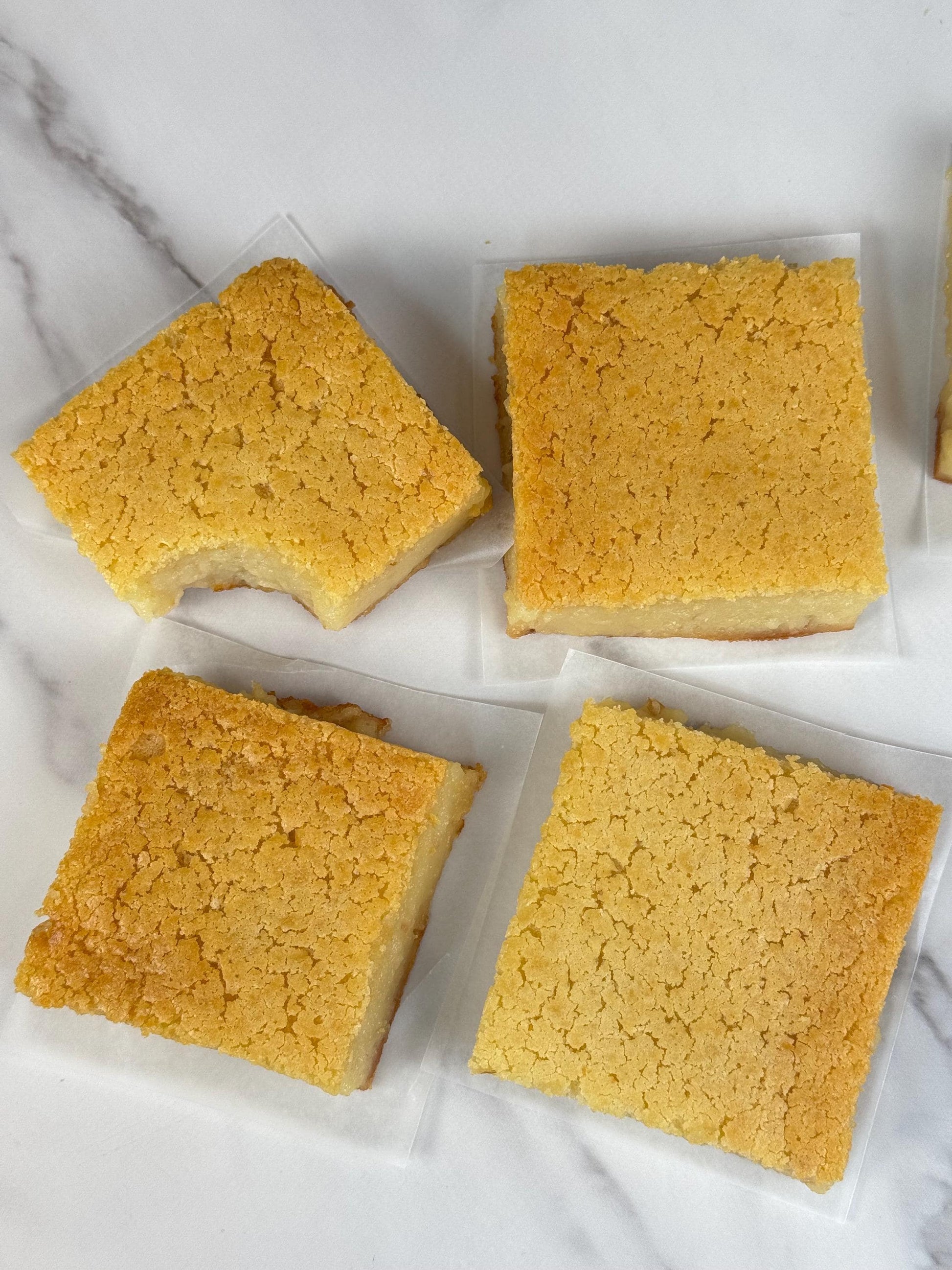 Lychee Butter Mochi Cake Bars ( 9 Pieces) Vegan/Non Vegan/Organic Ingredients