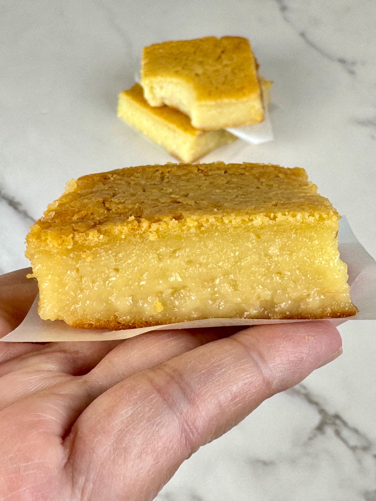 Lychee Butter Mochi Cake Bars ( 9 Pieces) Vegan/Non Vegan/Organic Ingredients